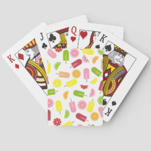 Cartes de jeu de bruits de glace d'agrume