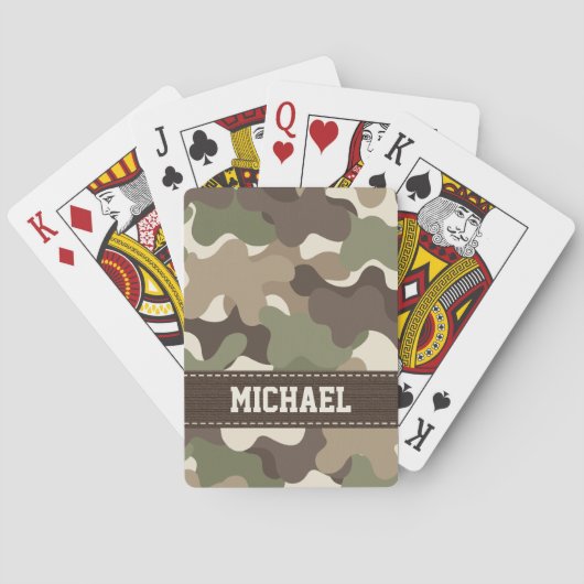 Cartes de jeu de Camo Bicycle® de camouflage (dos)