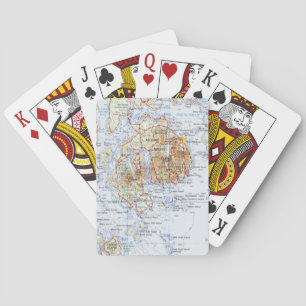 Cartes de jeu de carte de l'Île déserte de bâti