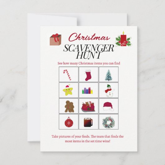 Cartes de jeu de chasse de Noël (Devant)