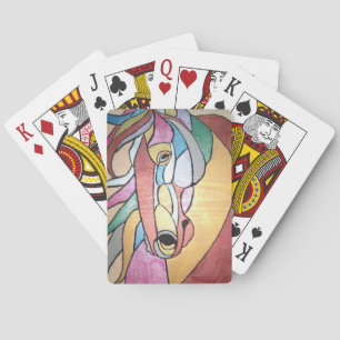 Cartes de Jeu de Cheval Métallique