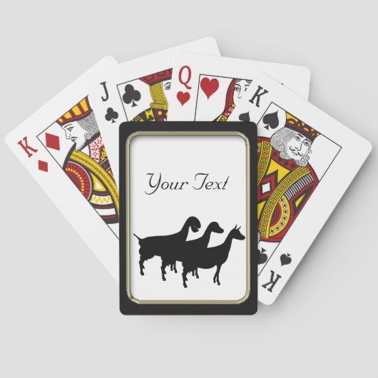 Cartes de jeu de chèvre laitière (dos)
