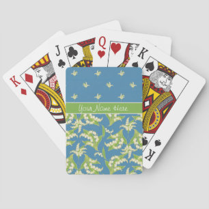 Cartes de jeu de Chic Blue Lis-de-le-Vally Floral