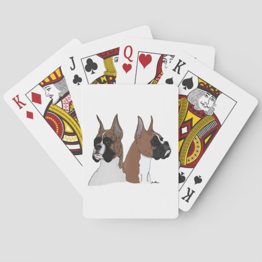 Cartes de jeu de chien de boxeur (dos)