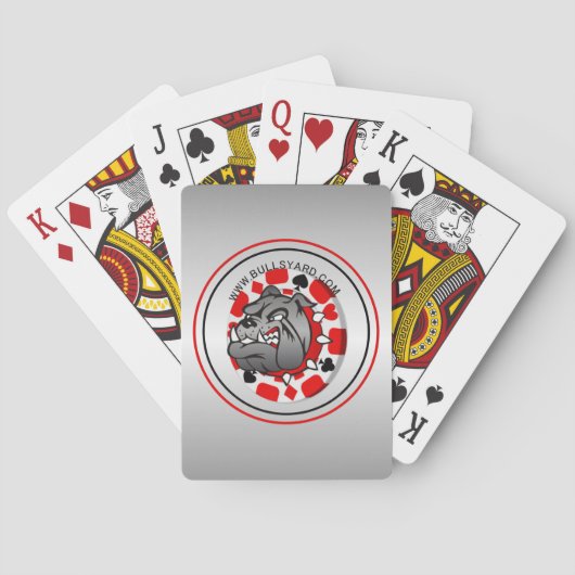Cartes de jeu de chien de Taureau de yard (dos)