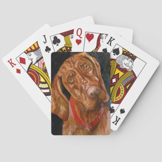 Cartes de jeu de chien de Viszla (dos)