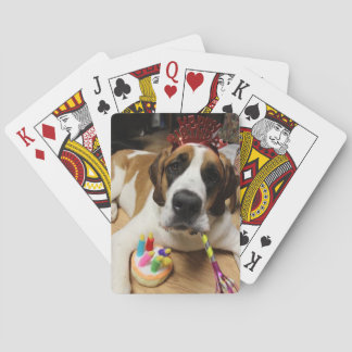 Cartes de jeu de chiot d'anniversaire
