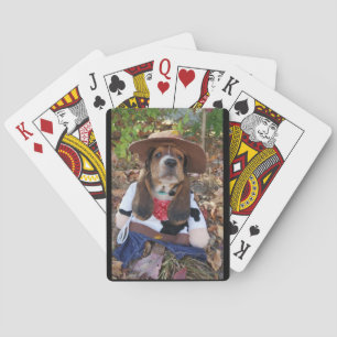 Cartes de jeu de chiot de chien de basset