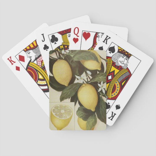 Cartes de jeu de citron (dos)