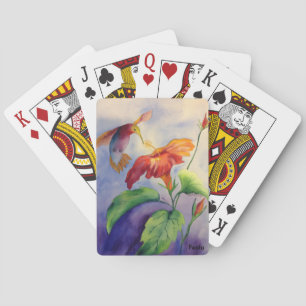 Cartes de jeu de colibri