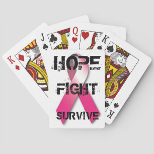 Cartes de jeu de conscience de cancer du sein