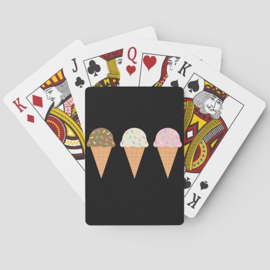 Cartes de jeu de cornets de crème glacée (dos)