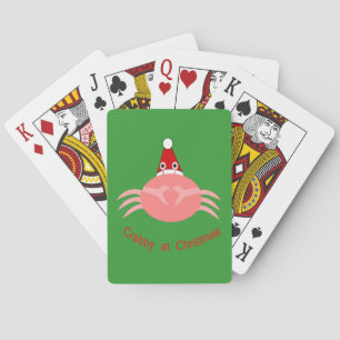 Cartes de jeu de crabe de Noël
