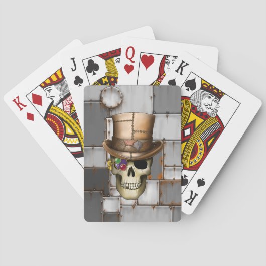 Cartes de jeu de crâne de Steampunk (dos)