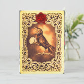 CARTES DE JEU DE CROW NOIR, VÊTEMENT DE CIRE ROUGE (Debout devant)