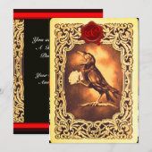 CARTES DE JEU DE CROW NOIR, VÊTEMENT DE CIRE ROUGE (Devant / Derrière)
