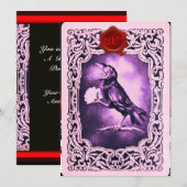 CARTES DE JEU DE CROW NOIR, VÊTEMENT DE CIRE ROUGE (Devant / Derrière)