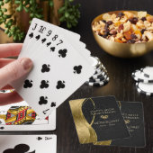 Cartes De Jeu De Damas En Or Et Noir (In Situ)