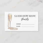 Cartes de jeu de devinette de perles et de Prosecc (Devant)