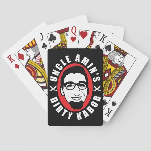 Cartes de jeu de Dirty Kabob d'oncle Amin (dos)