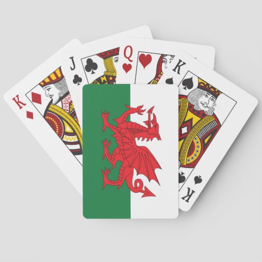 Cartes de jeu de drapeau de Gallois (dos)