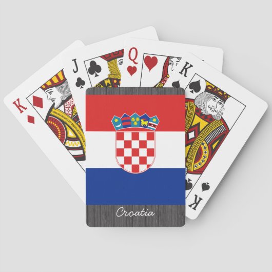 Cartes de jeu de drapeau de la Croatie (dos)
