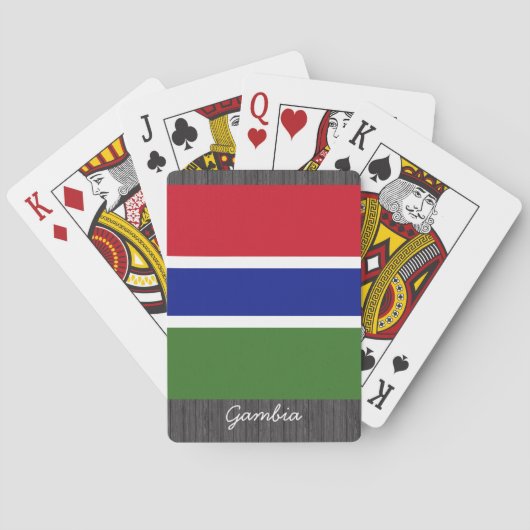 Cartes de jeu de drapeau de la Gambie (dos)