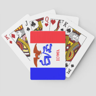 Cartes de jeu de drapeau d'état de l'Iowa