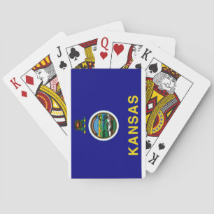 Cartes de jeu de drapeau d'état du Kansas