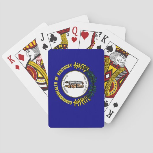 Cartes de jeu de drapeau d'état du Kentucky (dos)
