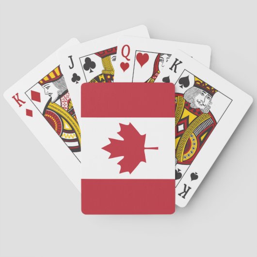 Cartes de jeu de drapeau du Canada (dos)