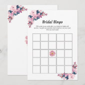 Cartes de jeu de Fête des mariées de bingo rose Fl (Devant / Derrière)