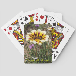 Cartes de jeu de fleurs sauvages de désert