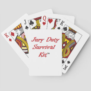 Cartes de jeu de fonctions de juré
