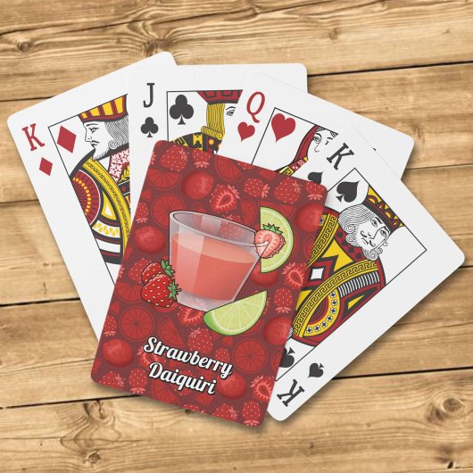 Cartes de jeu de fraises Daiquiri