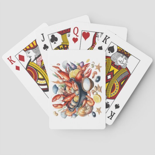 Cartes De Jeu De Fruits De Mer (dos)