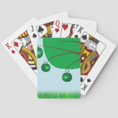 Cartes de jeu de fruits de pommier vert (dos)