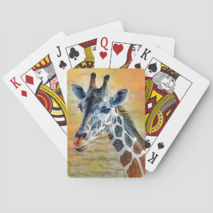 Cartes de Jeu de Giraffe Douce et Jolie