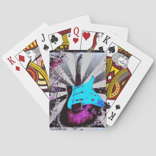 Cartes de jeu de guitare électrique (dos)