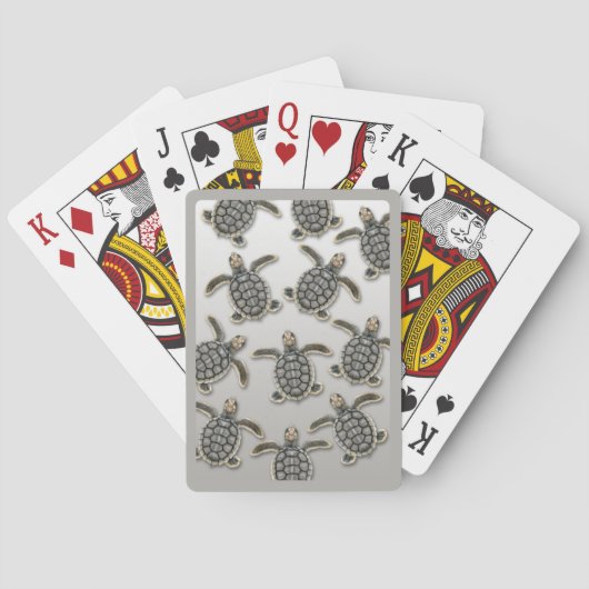 Cartes de jeu de Hatchling de tortue de mer de (dos)