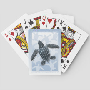 cartes de jeu de hatchling de tortue de mer de