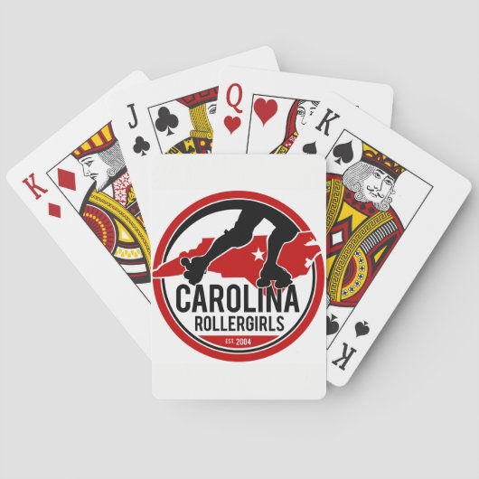 Cartes de jeu de la Caroline Rollergirls (dos)