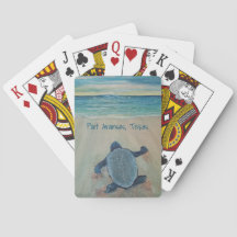 Cartes de jeu de la tortue de mer