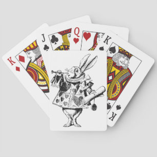 Cartes de jeu de lapin blanc