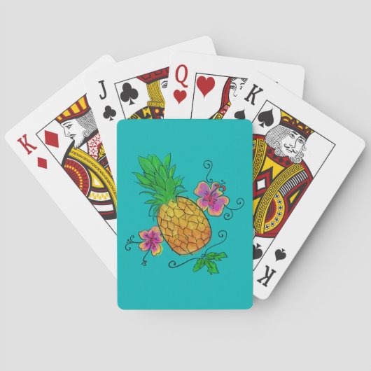 Cartes de jeu de l'illustration | d'ananas (dos)