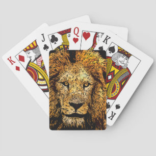 Cartes de jeu de lions