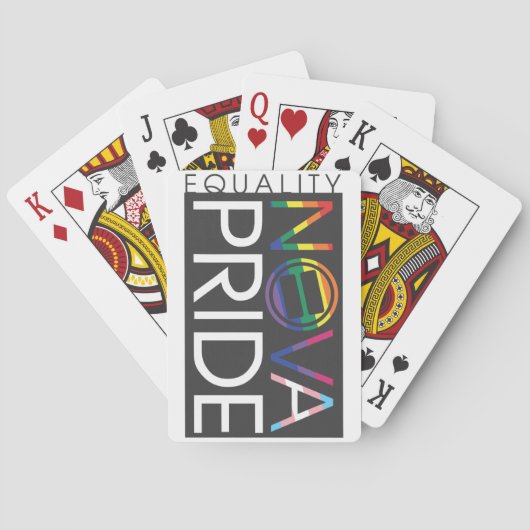 Cartes de jeu de logo de fierté de NOVA (dos)