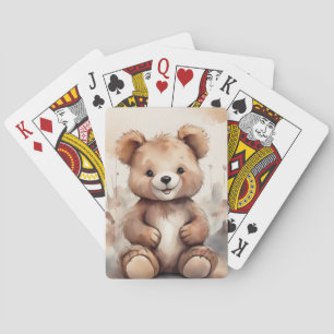 Cartes de jeu de l'ours en peluche