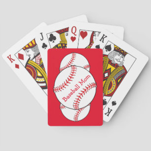 Cartes de jeu de maman de base-ball
