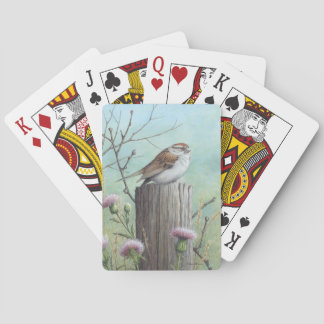 Cartes de jeu de moineau d'ébrèchement